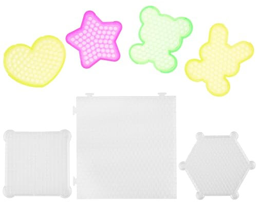 Kare & Kind Wasser klebrige Perlen Steckbretter - 7 Stück - Verschiedene Formen und Farben - Kinder, Heimwerken, Kunst, Handwerk, Indoor, Outdoor-Aktivitäten