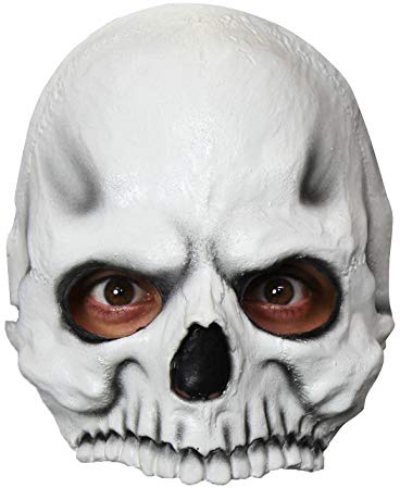 Maskworld Schädel Halbmaske für Kinder aus Latex - für Halloween, Karneval, Horror- und Motto-Party