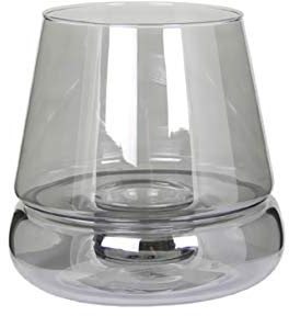 Kaheku Windlicht Ebro lüster Rauch, Ø 20 cm Höhe 20,5 cm bemaltes Glas 99990426