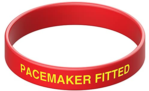 Pacemaker Fitted Silicone Wristband (21cm, Red)