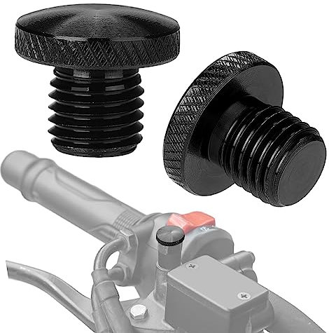 KEMIMOTO Bouchons d'Obturation de Miroir de Moto en Aluminium CNC M8 M10 Vis de Rétroviseur Cache Bougies Bougiesscrews Oxydation Anodique: 10mm: 1 x Clockwise + 1 x Anticlockwise