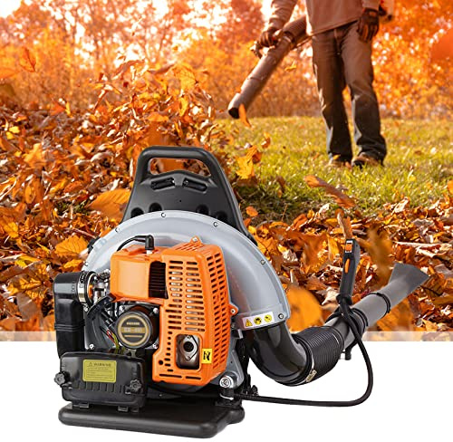 65CC Ryggsäck Burst Leaf Blad Blåsblåsare Lövblås Ryggsäck Blad Blåsblåsare Ryggsäck Brock Kraftfull 2-takts Luftkyld Motor För Axelblad Ryggsäck