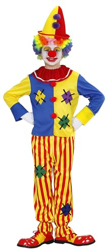 W WIDMANN MILANO Party Fashion - Barndräkter, clown, topp och byxor, harlekin, cirkus, jester, karnevalskostymer