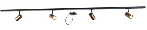 QAZQA - Modern 1-Phasen-Schienensystem Komplettset I Spotlight I Deckenspot I Deckenstrahler I Strahler dunkelbronze mit 4-flammig Spotbalken Spot I Spotlight I Deckenspot I Deckenstrahler I Strahler