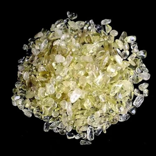 Wambere 100g 7mm-9mm Kleinkörniger Kieskristall,Farbsteine Kleiner Dekorativer Kies,Bastelkies Gartenkies Aquarienkies Kieselstein Zierkies Entmagnetisierungsstein für Aquariendekorationen,Gelb