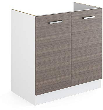 Vicco Mueble bajo para el Fregadero R-Line, Gris, 80 cm con Puertas, sin encimera