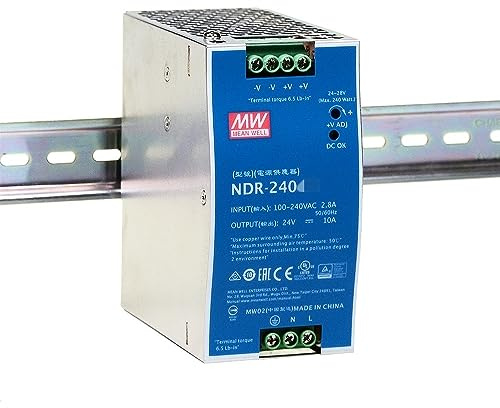 Fuente de alimentación conmutada Mean Well NDR 240W 24V 10A NDR-240-24