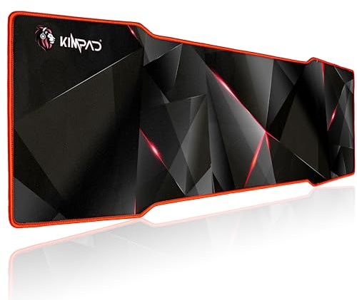 Kimpad Special Geometry Series - Tapis Gaming XXL Performance et Style - Tapis de Souris 900 x 300 x 4 mm - Design Innovant pour Précision Extrême - Bords Rouges Résistants - Imperméabilité Garantie