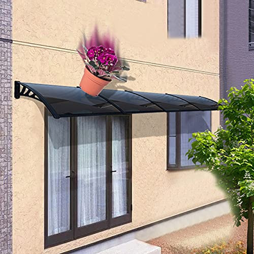 Außentürvordächer, Veranda, UV-Schutz, Regen, Schneeschutz, wasserdicht/schlagfest, Halterungen aus Aluminiumlegierung, leise, gebogene Fenstertür, Vordach, Markise, Polycarbonat-Abdeckung für den