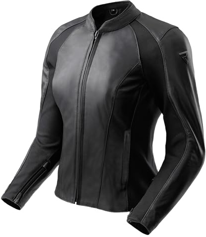 REBELHORN Siena Lady Motorradjacke Damen | Leder | Ellbogen und Schulterprotektor der Stufe 2 | Tasche für Rückenprotektor | Zentraler Belüftungskanäl | Größen bis 3XL