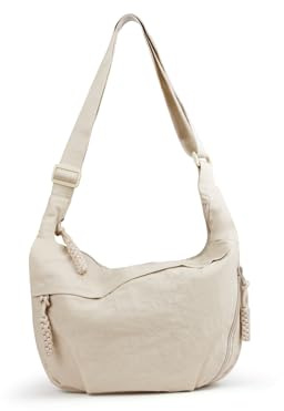 AdiStylinno Bolso bandolera para mujer y hombre, bolso cruzado de nailon Hobo de gran capacidad para mujer, con correa de hombro ajustable, bolsa de media luna monocolor para el uso diario