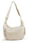 AdiStylinno Borsa a tracolla uomo donna nylon hobo crossbody bag grande capacità donna borsa a tracolla con tracolla regolabile monocolore mezzaluna borsa per uso quotidiano, bianco