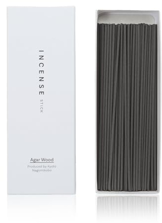 Kyoto Agarwood Incense Sticks - Japanese Temple Aroma, Ideal for Relaxation & Meditation, Approx. 60 Sticks (0.044 Pounds) - Premium Quality Incense for Spiritual & Home Use Nagomikobo