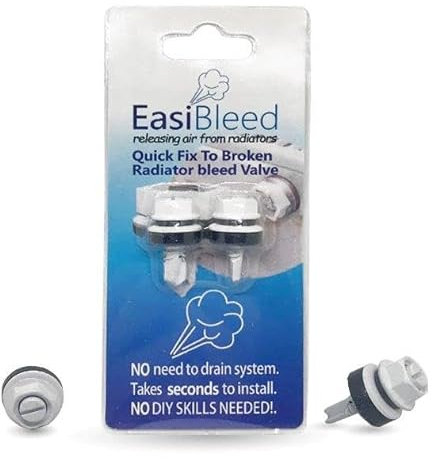 EasiBleed, Self-Drilling Radiator Bleed Draining Valves, Pack of 2