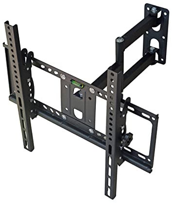 Supporto da parete per TV Full Motion Dual Swivel, adatto alla maggior parte dei televisori LED, LCD, OLED piatti e curvi da 32-55 pollici, VESA massimo 400x400 mm e supporta fino a 55 libbre