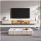 Mobile porta TV galleggiante con armadio e luce moderna console TV da parete per camera da letto e soggiorno in ardesia supporto TV da tavolo champagne 160 x 19 x 25 cm