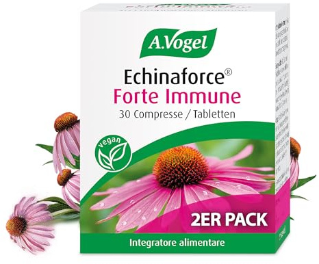A.Vogel Echinaforce Forte Immune Tabletten 2 x 30 Stück, Immunsystem und Abwehrkraft, Nahrungsergänzungsmittel aus Echinacea Purpurea Extract, vegan, glutenfrei, laktosefrei