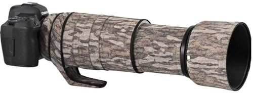 ROLANPRO Copriobiettivo impermeabile per Canon RF 100-500 mm F/4,5-7,1 L è USM Coat Lens Custodia protettiva - #28 Wilderness mimetico impermeabile