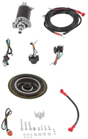 Elektrostart-Set, 2-Takt 40PS Außenborder-Elektrostart-Set mit Hardware-Set für Yamaha 2-Takt 39.45HP/40PS Außenbordmotoren.