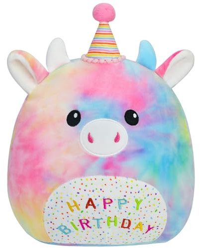 AWNOGKUE Plüschtier, Kuh, 35,6 cm, weiches Einhorn-Plüschkissen, 35,6 cm, Raumdekoration, Geburtstagsgeschenke für Kinder