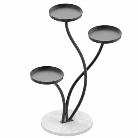 ZHANGshouf Multi-Functional Three-Tier Flower Stand Metal Plant Rack for Living Room Versatile Pot Storage Shelf Stylish Indoor Planter Display Perfect for Home Decor (Color1)