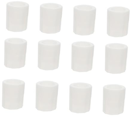 Homoyoyo Silicone Shot Glass Mold Ice Tray Set, 10pcs White Single-Cavity Whiskey Glass Ice Cube Molds for Bar Supplies and Chilled Drink Making