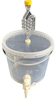 Silplast Contenitore completo per fermentazione da 5L - Set completo: eimer per fermentazione con tubicino di fermentazione, guarnizione di tenuta e rubinetto di scarico in plastica, secchio per birra