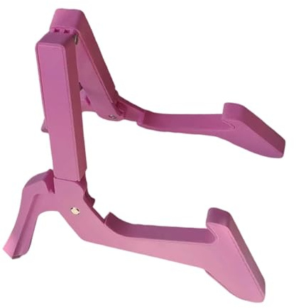 ＡＷＨＡＯ Soporte Plegable para Guitarra, Soporte para Instrumentos, Bajo, Ukelele, Soporte de Suelo de Polipropileno Plegable Y Antideslizante para L, Rosa