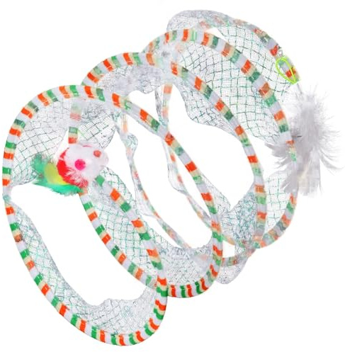 GANAZONO Selbstbespielbarer Katzentunnel Spielzeug Aus Robustem Polyester Für Indoor Katzen Zur Jagdstimulation Und Beschäftigung