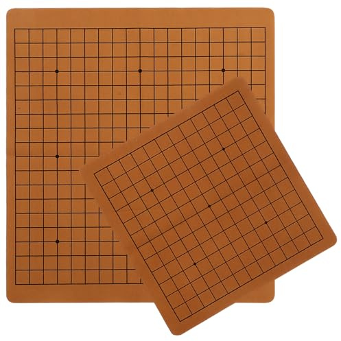 Hohopeti Jeux de Société de Voyage 2pcs Échiquiers de Go en Cuir Portable et Léger, Jouet pour Garçon et Filles pour Développer la Coordination Œil-Main Couleur Aléatoire