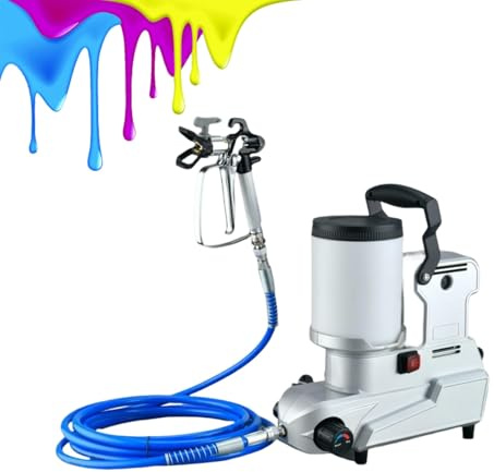 Pistola Airless Profesional 1600 W, Pulverizador De Pintura Eléctrico con Pedestal, Alta Presión, Paredes, Techos, Muebles Y Terrazas