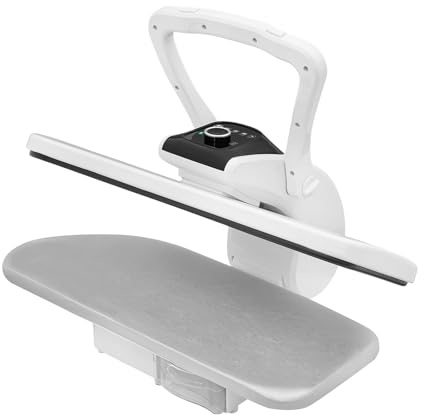 Presse à vapeur 66 cm, machine à repasser, avec planche à repasser, pour la maison, fer à repasser à vapeur blanc pour vêtements, compact (prise européenne) (blanc)
