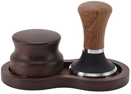 Martello da caffè in acciaio inox noce, distributore e manomissione da 58 mm per caffè costante, strumenti portatili da barista per casa/caffè/cucina, base antigraffio (51 mm)