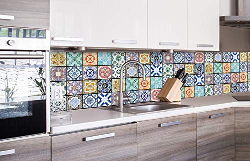 DIMEX Sticker crédence - Cuisine Vintage Carreaux 260 x 60 cm | Mur Arrière de la Cuisine - Crédence adhésive