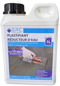 GRC - Plastifiant Réducteur d'eau pour ciment- 1L