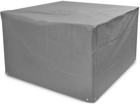 Woodside Heavy Duty Waterproof Rattan Cube Outdoor Garden Furniture Rain Cover, Grey, Heavy Duty 600D Material, 5 YEAR GUARANTEE