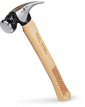 REAL STEEL 20 Oz Magnetic Head Rip Claw Framing Hammer with Hickory Handle Smooth Face 0402