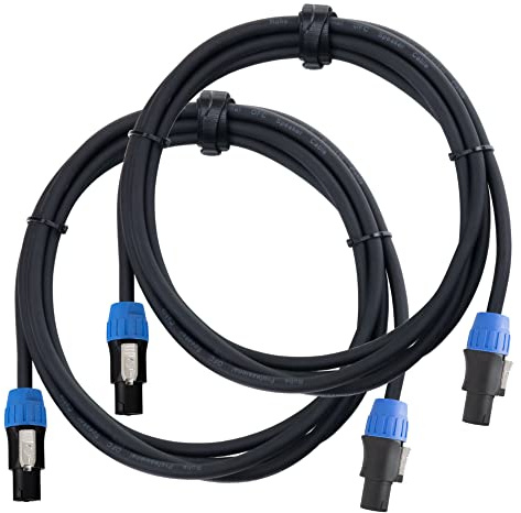 Pronomic BOXSP4-2.5 SET 2 st. högtalarkabel DJ PA-boxkabel (professionell boxkabel, kompatibel med högtalare, längd 2,5 m, syra- och oljetålig, spänntångsbelastning)
