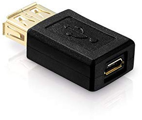 adaptare 41110 USB 2.0-Adapter Micro-USB-Buchse auf USB-Buchse Typ A vergoldete Kontakte schwarz
