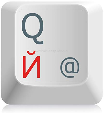 hoopomania RUSSISCHE TASTATURAUFKLEBER [rot - 11x13mm] russische Tastatur Aufkleber für Laptop und PC