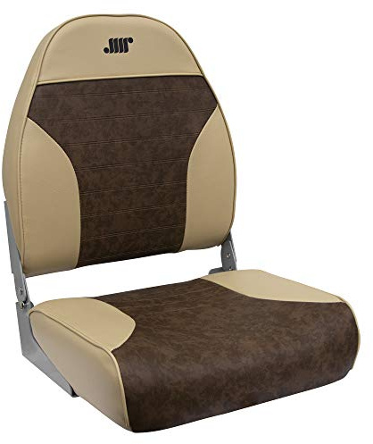 Wise 8WD588PLS Series High Back Boat Seat Sièges de Bateau-pêche-Sport-Bateau, Sable/Marron, Standard