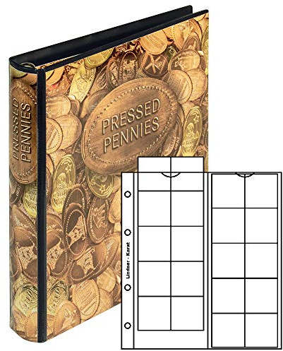 Lindner Zubehör für Pressed Pennies: Karat Sammelalbum mit 2.Münzblättern, extra Münzblättern zur Wahl (1136: Sammelalbum, weiße Zwischenblätter)