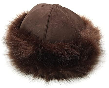 Damen Winter Kunstfell Hut Jurte Stil Fell Winter Hut Dicke Ohr Warm Flauschig Schnee Hut Winddicht