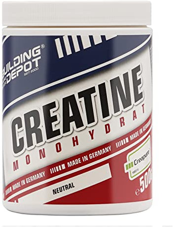 Bodybuilding Depot - Creapure® Creatin 500g, Hochwertiges Creatin Pulver, Made in Germany, Höchste Reinheit - Neutral 100%, Zur Leistungssteigerung, Vegane Rezeptur (Neutral)