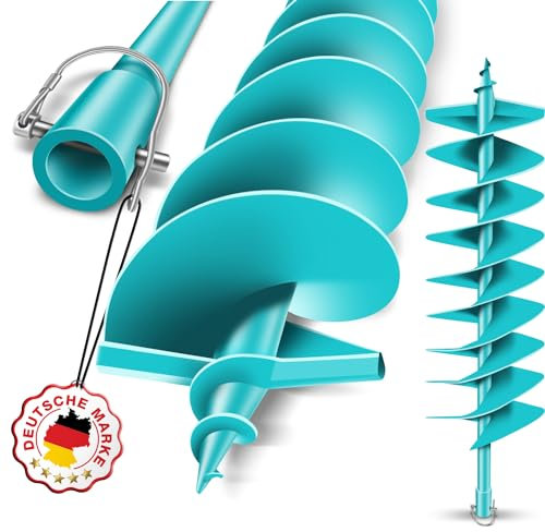 BRUNNENTAL ® Erdbohrer 200mm - Ideal Für Aushubarbeiten - Handerdbohrer - einfache Bedienung Robuste Bohrspitze - Erdbohrer kaufen - Pfahlbohrer Brunnenbohrer
