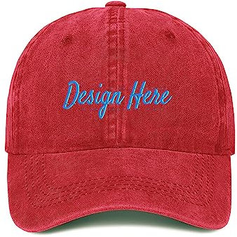 Vintage Trucker Caps zum selber gestalten mit Fototext zum Laufen schwarz, rot, Einheitsgröße