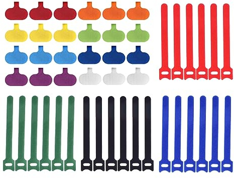 Kabeletiketten Kabel,Kabeletiketten Kabel Beschriftung Wiederverwendbar, 48 Stücke Kabel Beschriftung Wiederverwendbar,Für Kabelmanagement, Kabeletiketten Und Drahtetiketten
