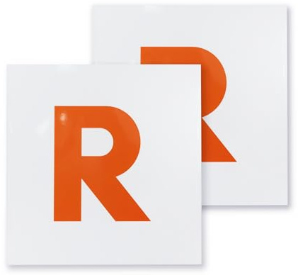 aSquared Pair of Self Cling R Plates for Northern Ireland Cars