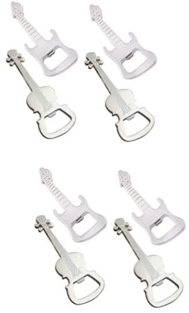 Zerodeko 8pezzi Apribottiglie Apribottiglie Forma Violino e Chitarra Per Feste Bar e Uso Accessori Per Vino e Pratici e Leggeri
