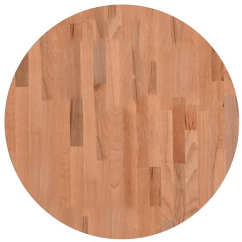 Massivholz Tischplatte Rund Massivholzplatte Massiv Schreibtischplatte Holz Platte Ersatztischplatte Holzplatte für Heimwerker, Arbeitsplatten & Tische, Ø60x1,5 cm Braun